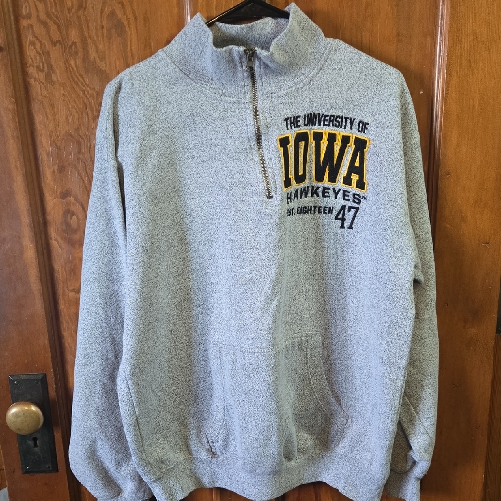 Iowa Hawkeyes Gray Quarter-Zip